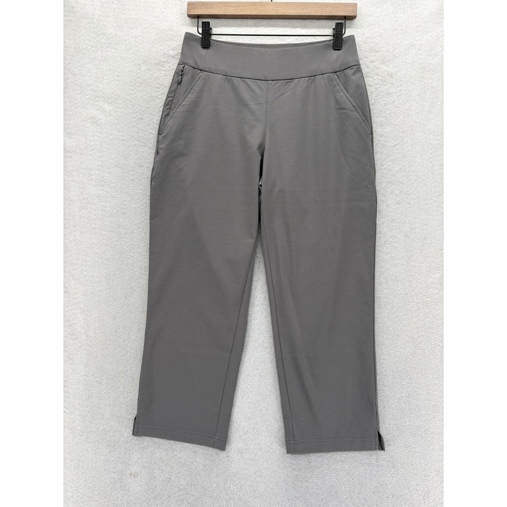 Columbia All Seasons Pull On Capri Pants Womens Small Gray Stretch Hiking Travel